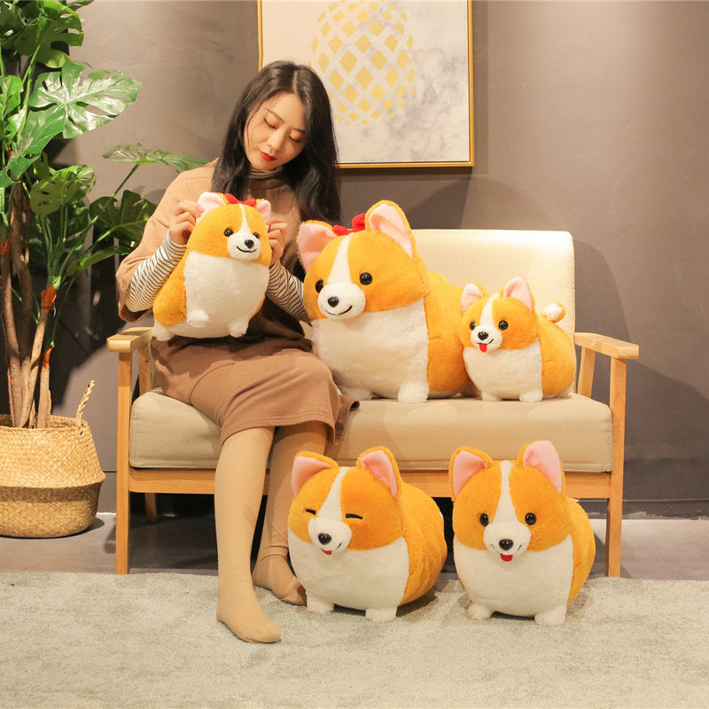 Jouet en peluche mignon Chubby Corgi