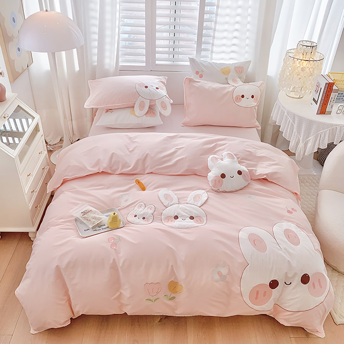 Cute Puppy Print Bedding Duvet Cover Set