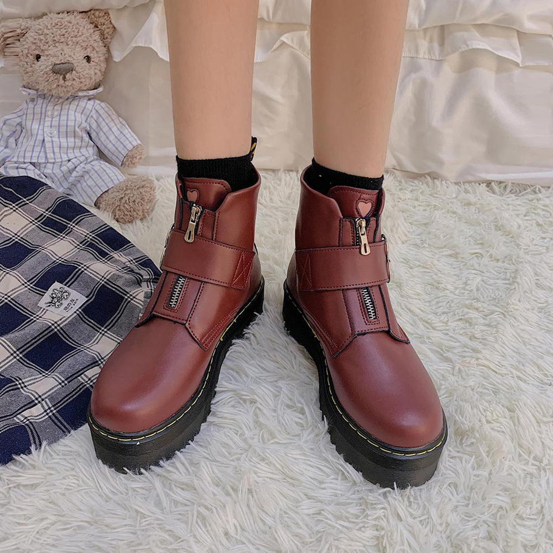 Sweet Heart High Platform Ankle Boots