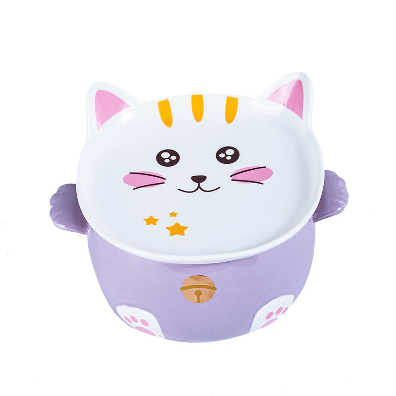 Cute Cat Ramen Bowl With Lid