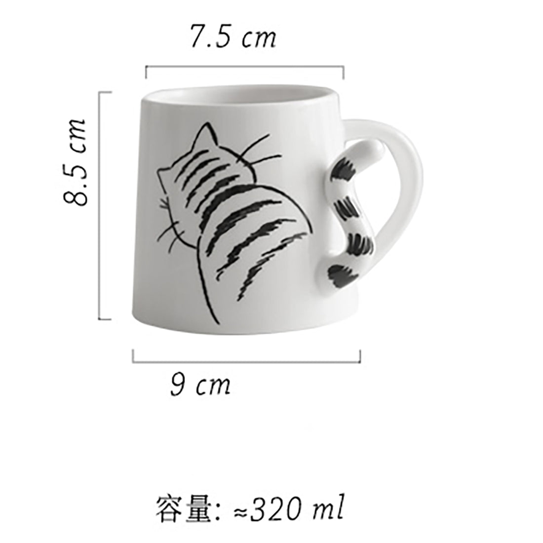 Katze-Druck-Keramik-Tasse