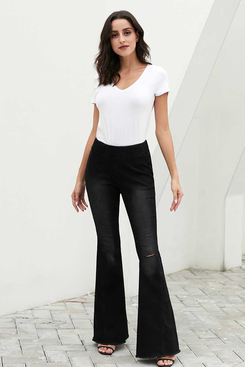 Fashion High Waist Flare Trousers