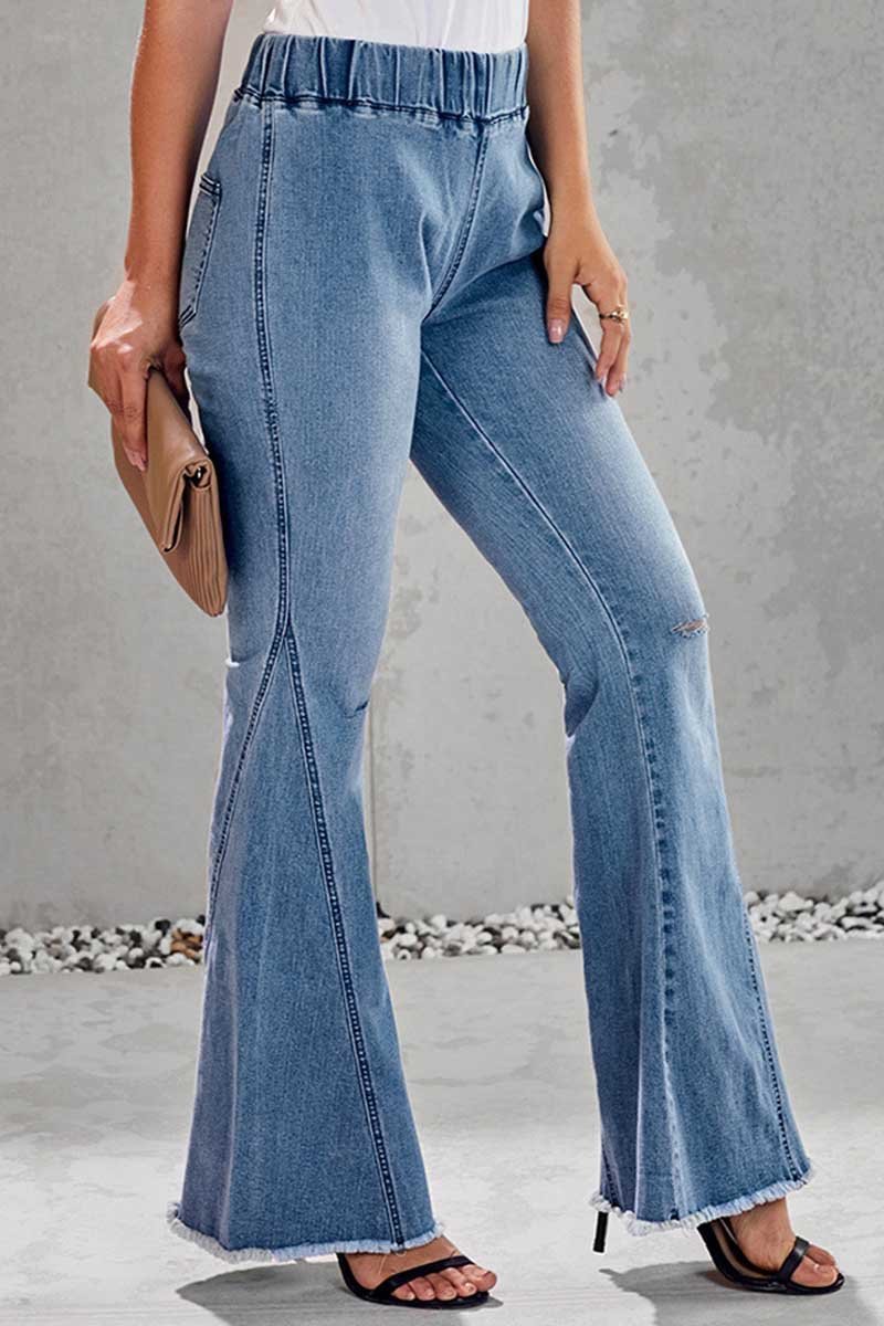 Fashion High Waist Flare Trousers