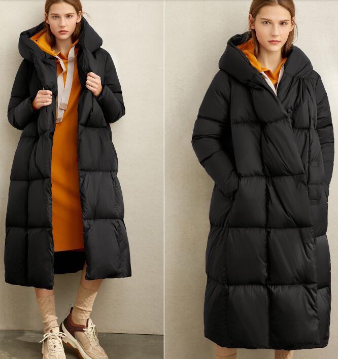 Cocoon Women Long Winter Puffer Coat Thick Coat Warm Down Coat 2661