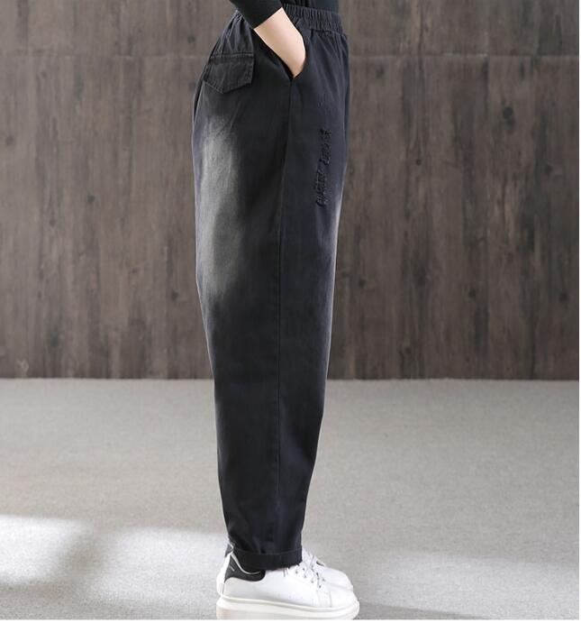 Cotton Loose Casual Women Cotton Harem Pants Wide Leg Pants SJ981106