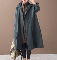 Cotton Loose Casual Coat A line Parka Plus Size Coat Jacket