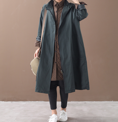 Cotton Loose Casual Coat A line Parka Plus Size Coat Jacket