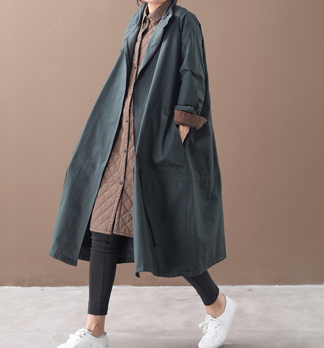 Cotton Loose Casual Coat A line Parka Plus Size Coat Jacket