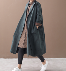 Cotton Loose Casual Coat A line Parka Plus Size Coat Jacket