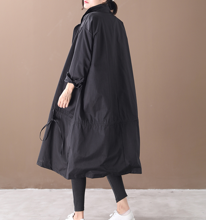 Cotton Loose Casual Coat A line Parka Plus Size Coat Jacket