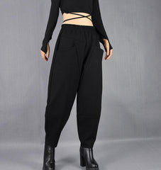 Casual Women Cotton Harem Pants Wide Leg Pants