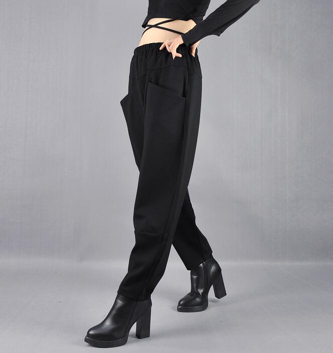 Casual Women Cotton Harem Pants Wide Leg Pants