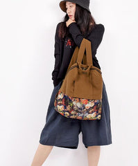 Floral PatchWork Large Casual Simple Women Travel Backpack Shoulder Bag 1289