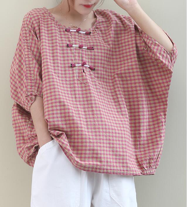 Loose Casual T-Shirts Summer Women Cotton Tops WG961707