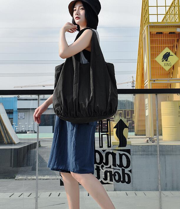 Solid Color Casual Large Simple Women Travel Shoulder Bag