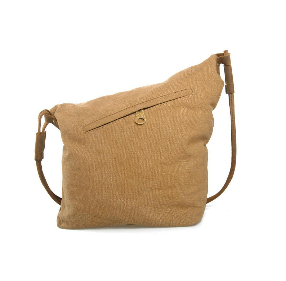 Damen Canvas Umhängetasche Einkaufstasche Messenger Bag Große Kapazität Umhängetasche Retro Literarische Stofftasche als Geschenk