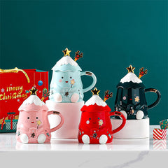 Cute Christmas Tree Shaped Ceramic Mug