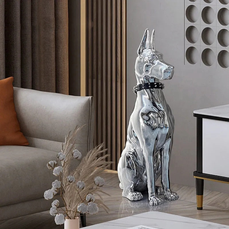 ArtZ® Electroplated Doberman Dog Statue