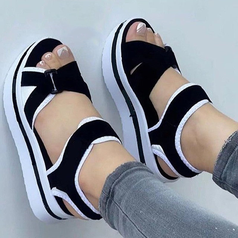 Wenkouban Schuhe Frauen Sandalen 2023 Neue Frauen Heels Sommer Sandalen Plattform Alias ​​Mujer Weiche Keile Schuhe Für Frauen Sommer Schuhe