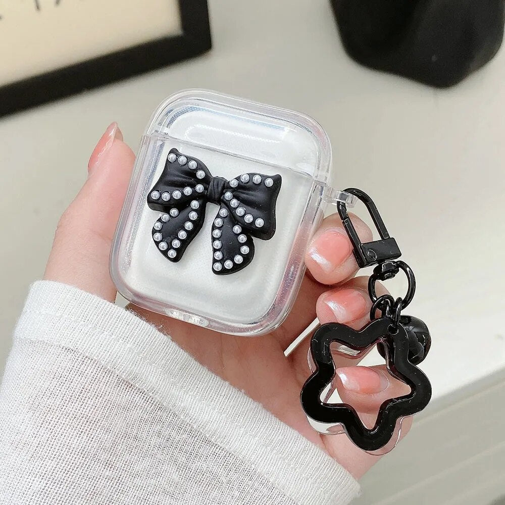 Coquette Pearly AirPods Case With Chain