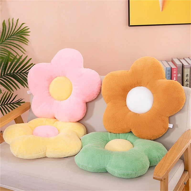 Cute Flower Shape Plush Seating Chair Cushion