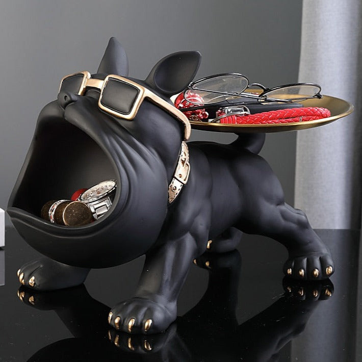 ArtZ® Bodybuilder Bulldog Aufbewahrungsbehälter und Tablett