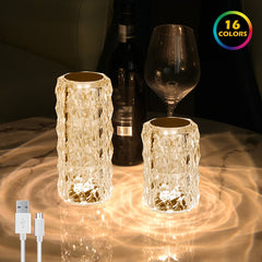 【LAST DAY SALE】Touch Control Rose Crystal Lamp