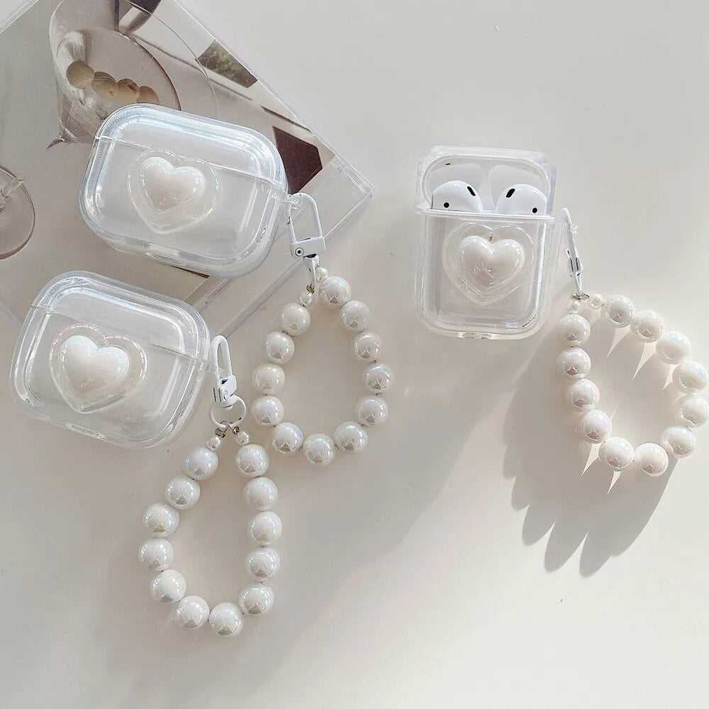 Coquette Pearly AirPods Case With Chain