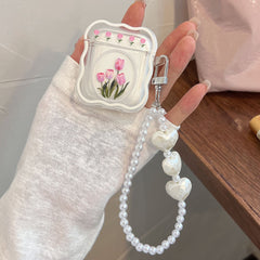 Ästhetische Tulpenblume Airpods Hülle