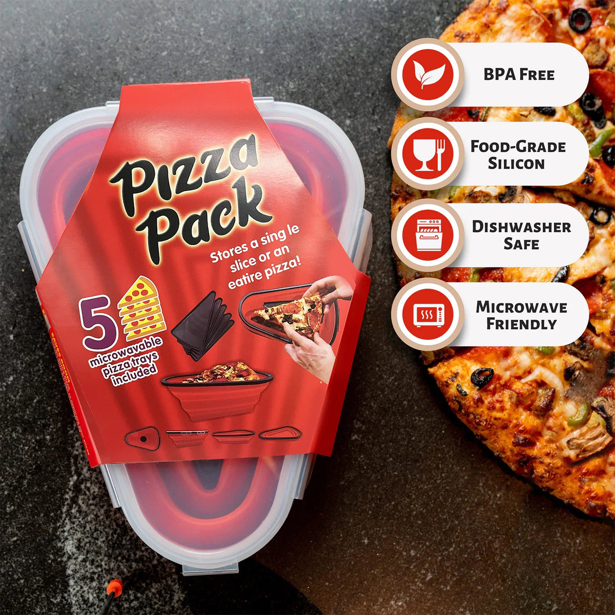 Pizza Pack Collapsible Container For Pizza