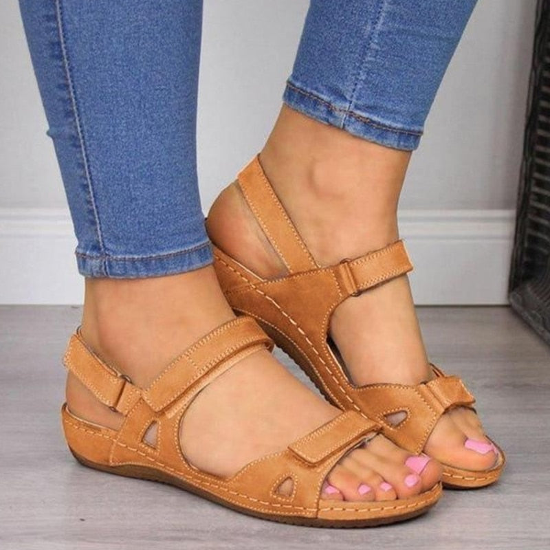 Sandalias Wenkouban para mujer, zapatos informales de verano 2022, sandalias de tacón bajo para mujer, zapatos de cuña, zapatos de fondo suave, calzado de verano para mujer