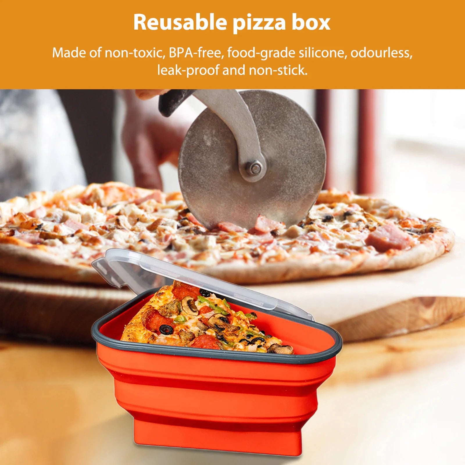 Pizza Pack Collapsible Container For Pizza