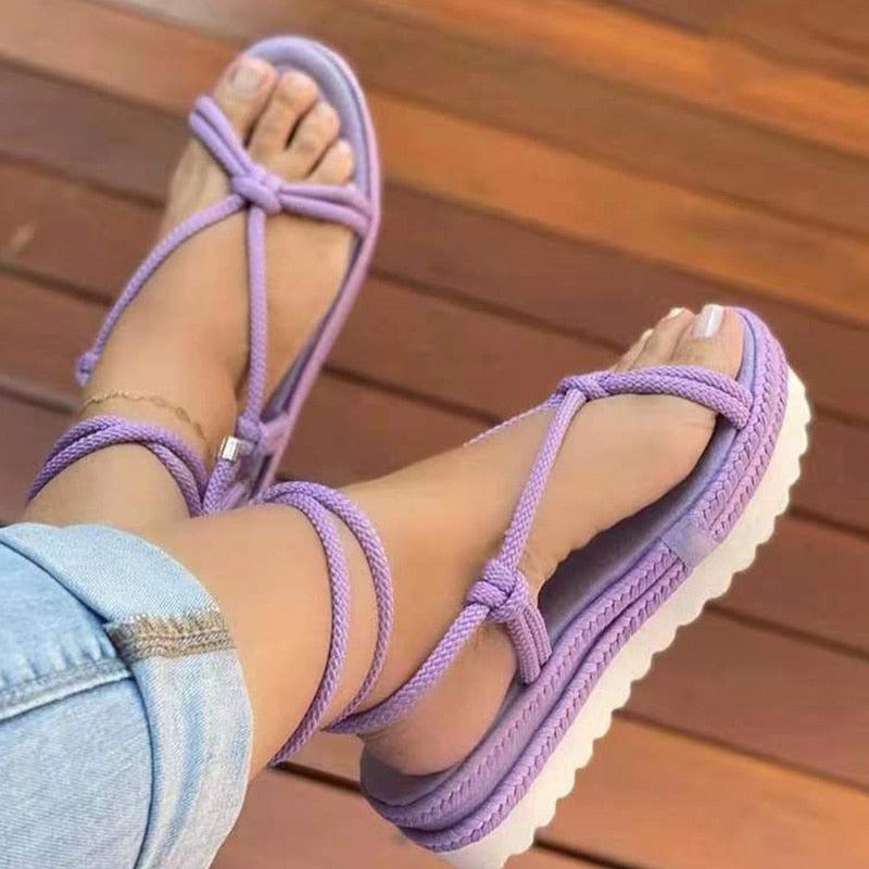 Sandalias de Mujer Wenkouban, Sandalias de verano de estilo bohemio, zapatos de playa ligeros, Sandalias de tacón para Mujer, zapatos de plataforma, Sandalias de cuña