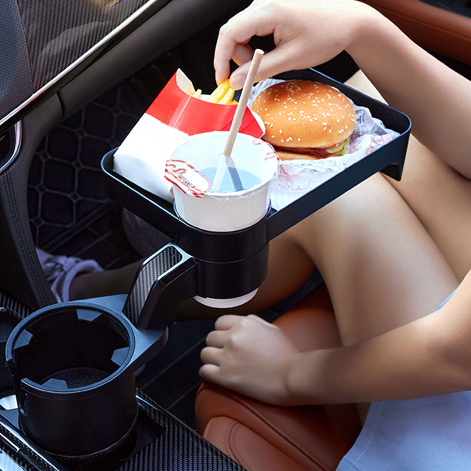 【LAST DAY SALE】Vehicle Cup Holder Extender & Food Tray