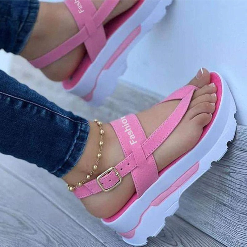 Wenkouban Women Sandals Summer Wedges Shoes For Women Flip Flops With Heels Sandalias Mujer Beach Summer Shoes Platform Sandals Female