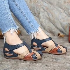 Wenkouban moda mujer sandalias Waterproo Sli en zapatillas redondas para mujer Casual cómodo al aire libre moda Sunmmer zapatos de talla grande para mujer