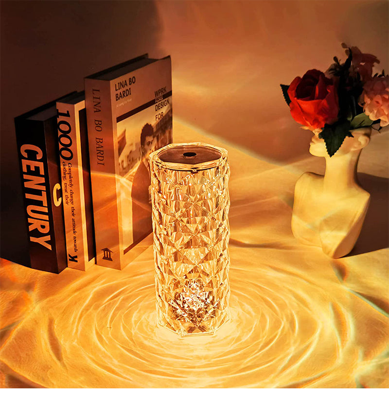 【LAST DAY SALE】Touch Control Rose Crystal Lamp