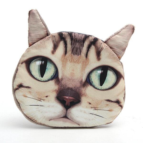 Lovely Dog Cat Face Coin Zipper Coin Pocket Mini Wallet