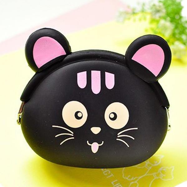 Women Silicone Jelly Coin Purse Cartoon Lovely Animal Bag