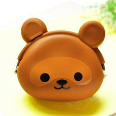 Women Silicone Jelly Coin Purse Cartoon Lovely Animal Bag