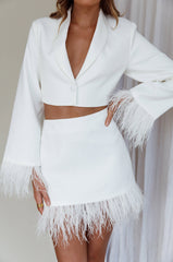 Happily Ever After Crop Jacket White