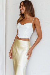 One More Time Cowl Crop Top Ivory