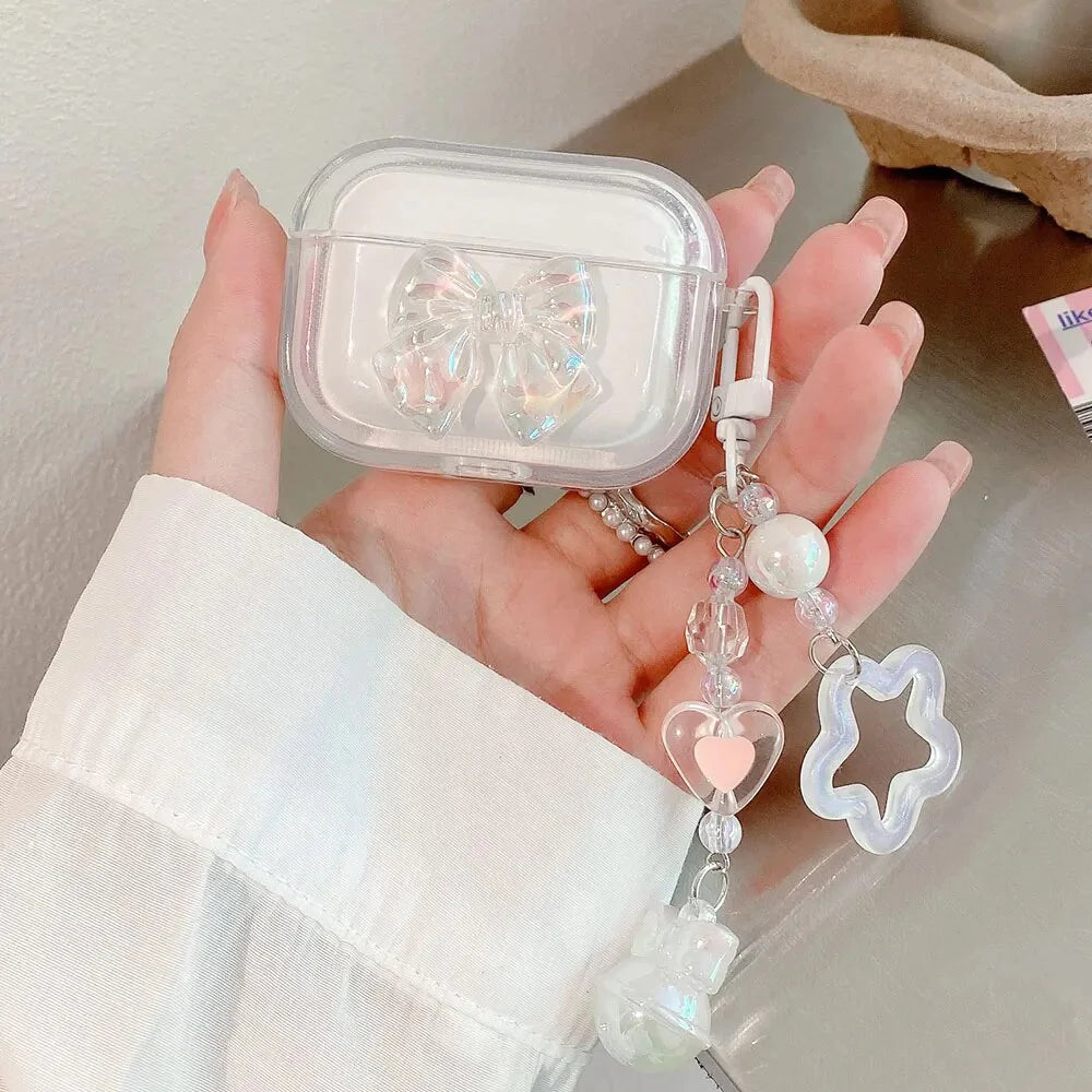 Coquette Pearly AirPods Case With Chain