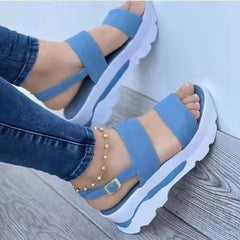 Wenkouban Women Sandals Platform Heels Sandalias Mujer 2022 Summer Sandals Wedges Shoes For Women Medium Heel Shoes Luxury Sandals Female