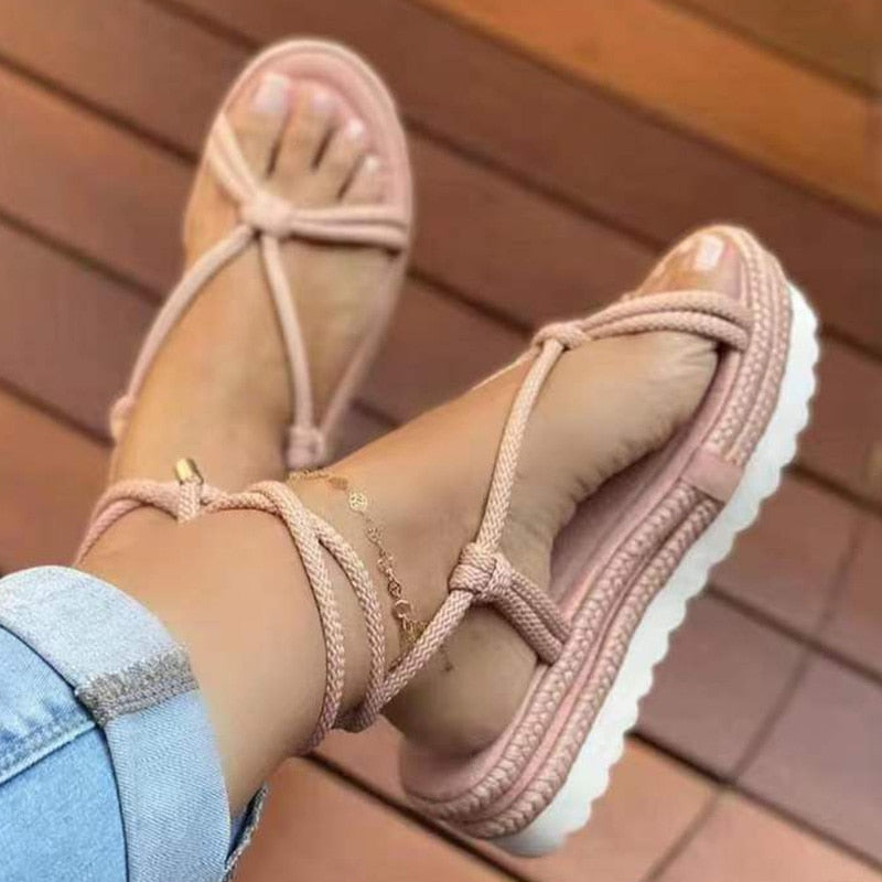 Sandalias de Mujer Wenkouban, Sandalias de verano de estilo bohemio, zapatos de playa ligeros, Sandalias de tacón para Mujer, zapatos de plataforma, Sandalias de cuña