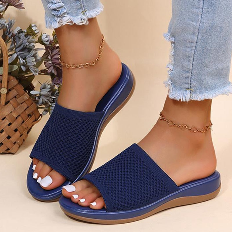 Wenkouban, sandalias para mujer, novedad de 2022, sandalias de verano, zapatos para mujer, sandalias de tacón, zapatillas de malla transpirable, cuñas, chanclas de verano para mujer