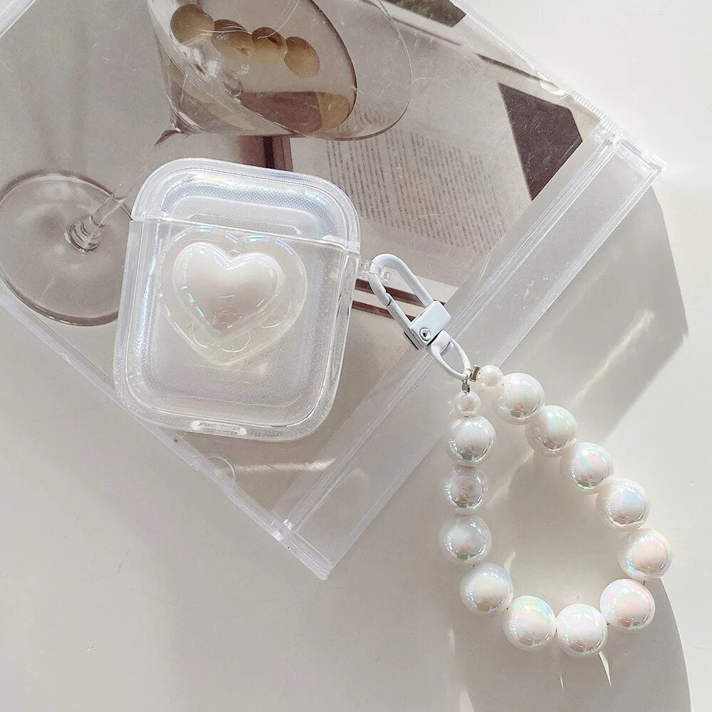 Coquette Pearly AirPods Case With Chain