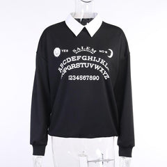 Harajuku Ouija Schwarze Sweatshirts