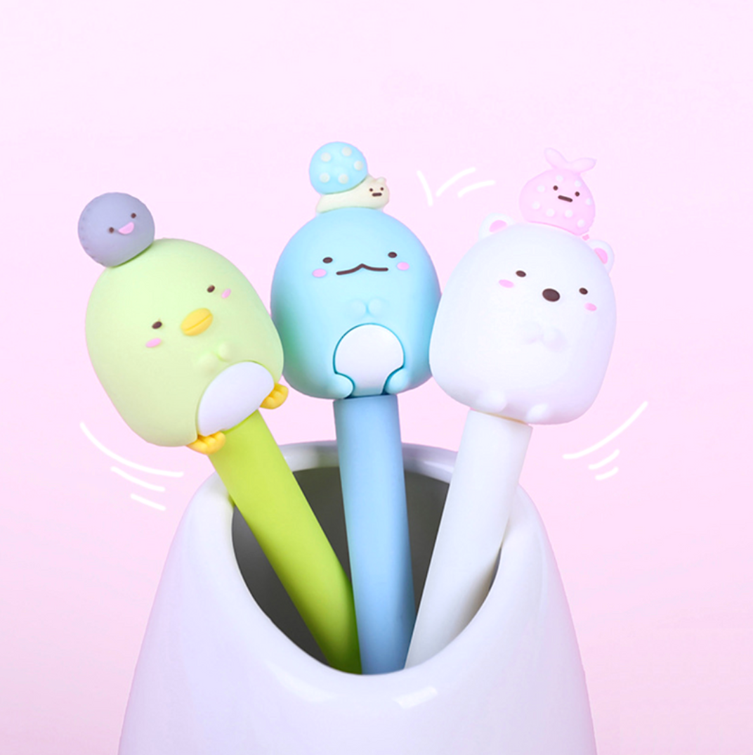 3 Stück Sumikko Gurashi Gelstift