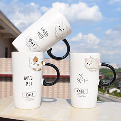 Tasses en céramique de chat mignon